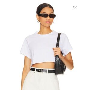 All Saints Classic White Crop Top